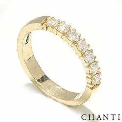 Elegant Brillant Trauring aus 14 Karat Gold 0,07 ct