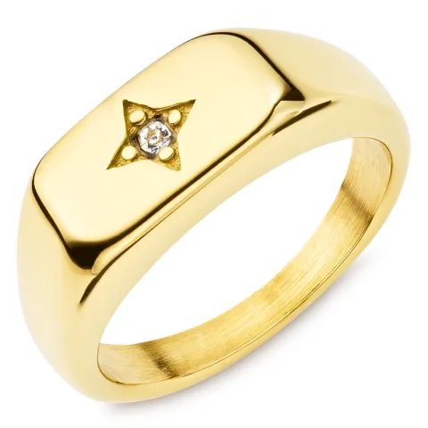 Wasserfest Stern Ring aus vergoldetem Edelstahl - OCEANA