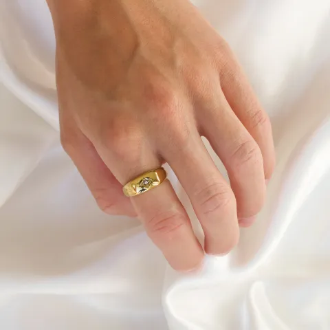 Wasserfest Stern Ring aus vergoldetem Edelstahl - OCEANA