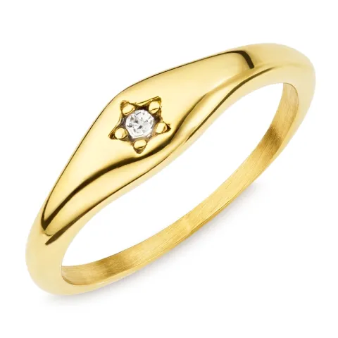 Wasserfest Stern Ring aus vergoldetem Edelstahl - OCEANA