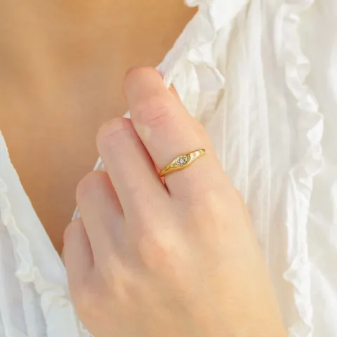 Wasserfest Stern Ring aus vergoldetem Edelstahl - OCEANA