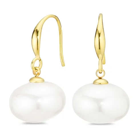 Wasserfester Perle Ohrringe in vergoldetem Stahl - OCEANA