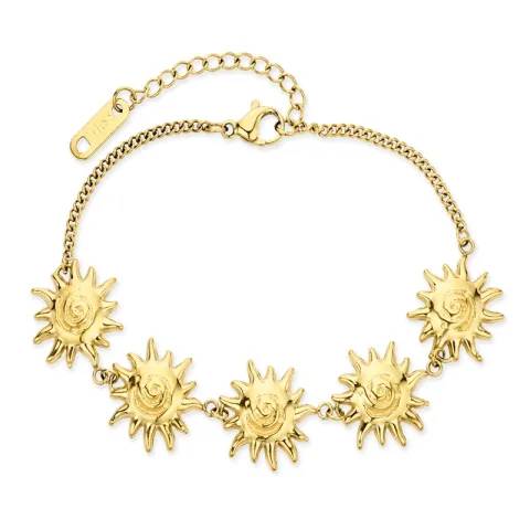 Wasserfest Sonne Armband aus vergoldetem Stahl - OCEANA