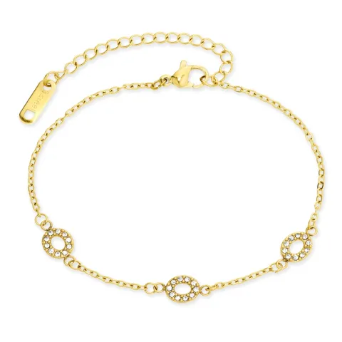 Wasserfest Zirkon Armband aus vergoldetem Stahl - OCEANA