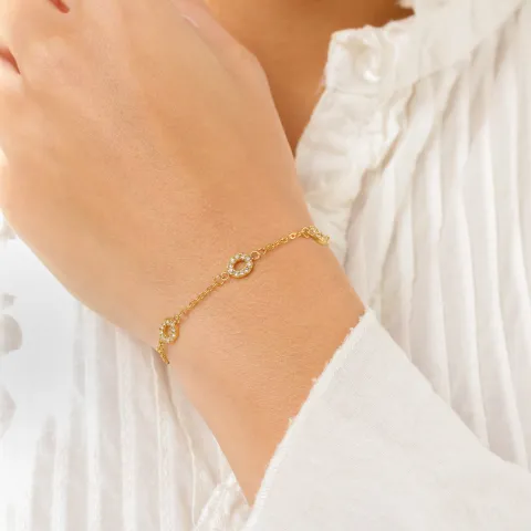 Wasserfest Zirkon Armband aus vergoldetem Stahl - OCEANA