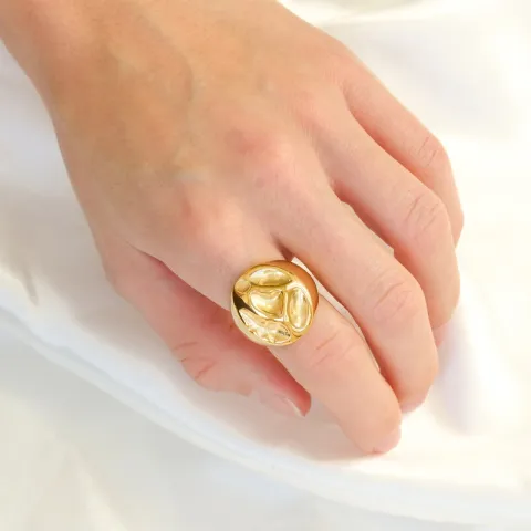Wasserfest Ring aus vergoldetem Stahl - OCEANA
