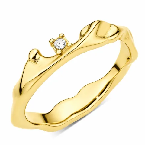 Wasserfest Zirkon Ring aus vergoldetem Edelstahl - OCEANA