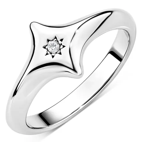 Wasserfest Stern Zirkon Ring aus Stahl - OCEANA