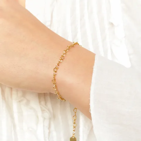 Wasserfest Herz Armband aus vergoldetem Stahl - OCEANA