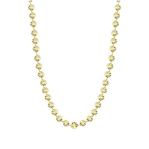 Wasserfest runder Halskette aus vergoldetem Stahl - OCEANA