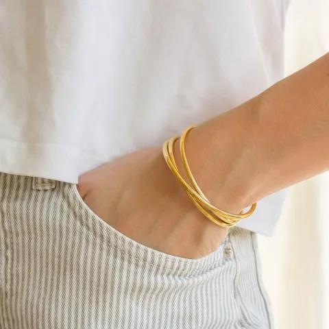 Wasserfest Armband aus vergoldetem Stahl - OCEANA