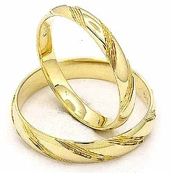 Trauringe aus 14 Karat Gold - set