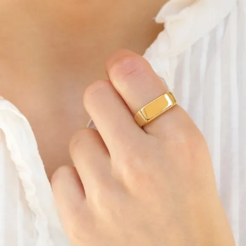 Wasserfest Ring aus vergoldetem Edelstahl - OCEANA