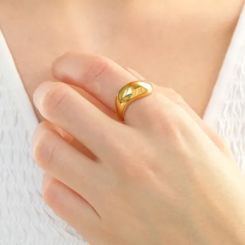 Wasserfest Ring aus vergoldetem Stahl - OCEANA