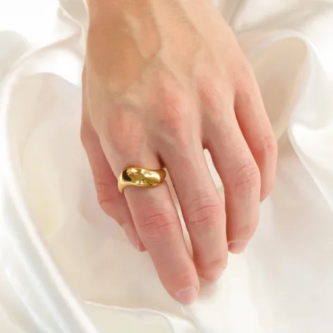 Wasserfest Ring aus vergoldetem Stahl - OCEANA