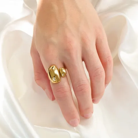 Wasserfest Ring aus vergoldetem Edelstahl - OCEANA