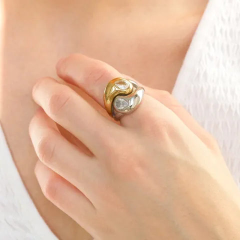 Wasserfest Ring aus vergoldetem Stahl - OCEANA