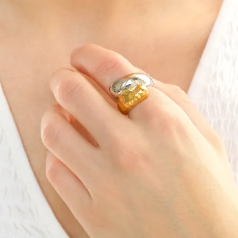 Wasserfest Ring aus vergoldetem Edelstahl - OCEANA