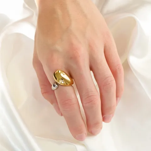 Wasserfest Ring aus vergoldetem Stahl - OCEANA