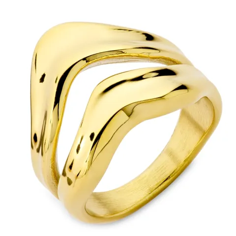 Wasserfest Ring aus vergoldetem Stahl - OCEANA