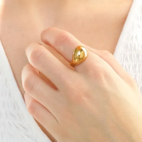 Wasserfest Ring aus vergoldetem Stahl - OCEANA