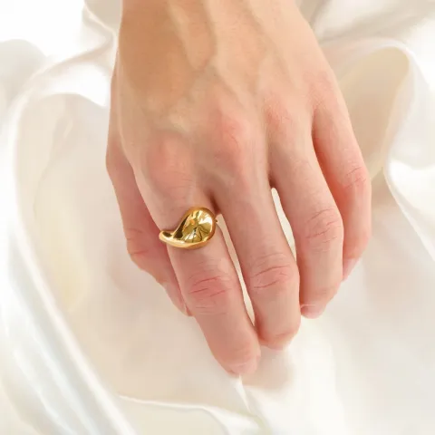 Wasserfest Ring aus vergoldetem Stahl - OCEANA