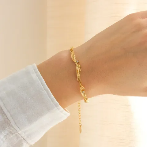 Wasserfest Armband aus vergoldetem Stahl - OCEANA