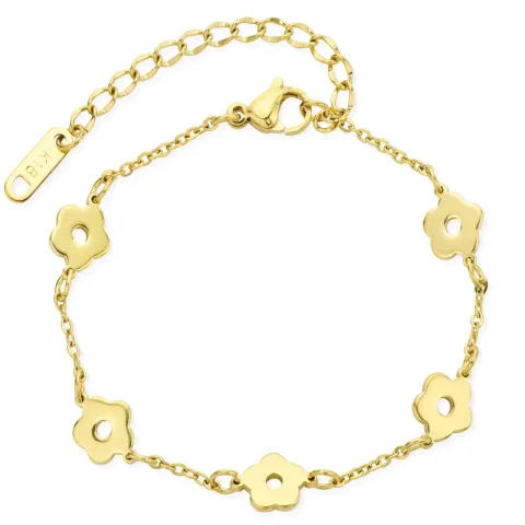 Wasserfest Blumen Armband aus vergoldetem Stahl - OCEANA