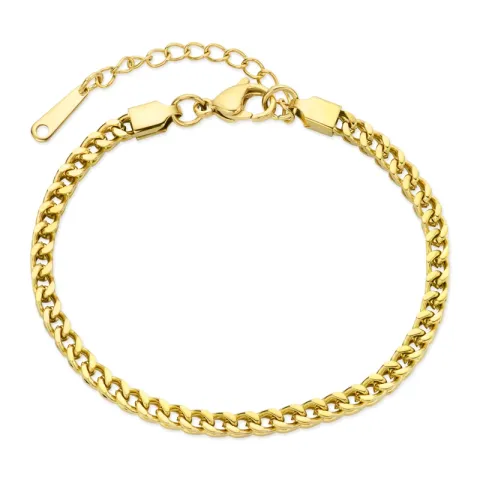 Wasserfest Armband aus vergoldetem Edelstahl 15 cm + 4 cm x 3,0 mm  - OCEANA