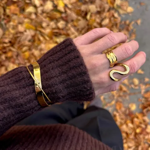 Wasserfest Armreif aus vergoldetem Stahl - OCEANA