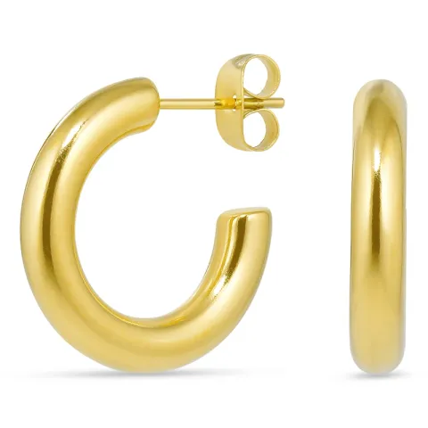4 x 21 mm Wasserfester Halbkreolen in vergoldetem Edelstahl - OCEANA