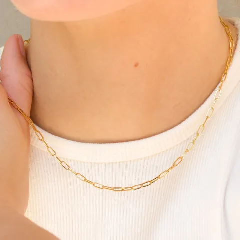 Wasserfest Halskette aus vergoldetem Edelstahl 40 + 5 cm x 2,5 mm  - OCEANA