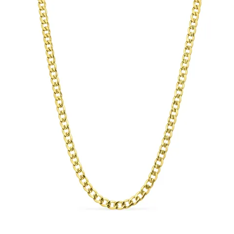 Wasserfest Panzerhalskette aus vergoldetem Edelstahl 50 cm x 6 mm  - OCEANA