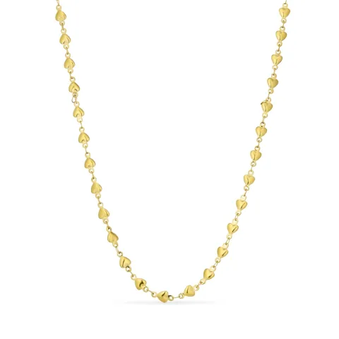 Wasserfest Herz Halskette aus vergoldetem Stahl - OCEANA