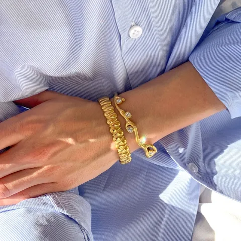 Wasserfest Armreif aus vergoldetem Stahl - OCEANA