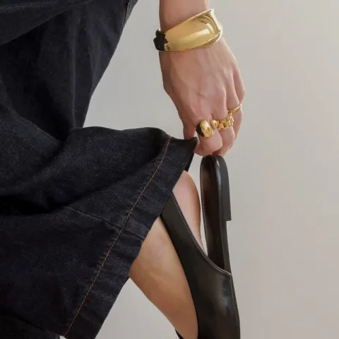 Wasserfest Armreif aus vergoldetem Stahl - OCEANA