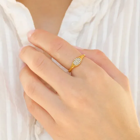Wasserfest Ring aus vergoldetem Edelstahl - OCEANA