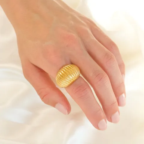 Wasserfest Ring aus vergoldetem Edelstahl - OCEANA