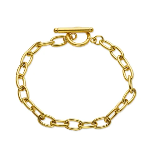 Wasserfest Armband aus vergoldetem Edelstahl 17 cm x 5,9 mm  - OCEANA