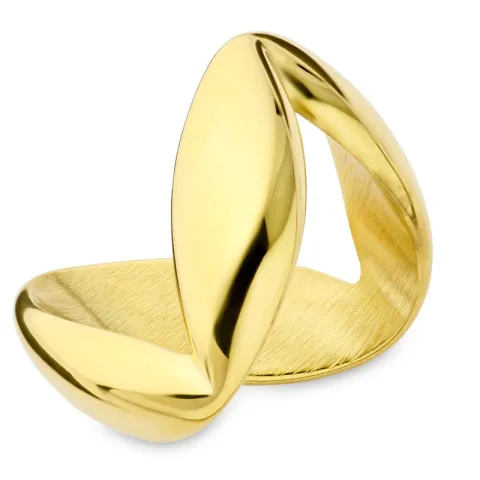 Wasserfest Ring aus vergoldetem Stahl - OCEANA