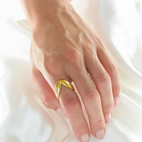 Wasserfest Ring aus vergoldetem Stahl - OCEANA