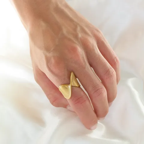 Wasserfest Ring aus vergoldetem Edelstahl - OCEANA