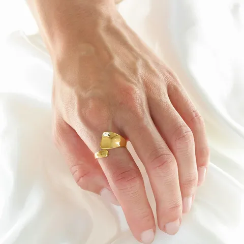 Wasserfest Ring aus vergoldetem Edelstahl - OCEANA
