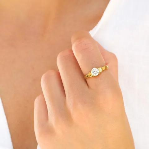 Wasserfest Ring aus vergoldetem Edelstahl - OCEANA
