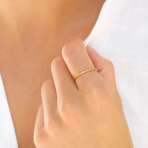Wasserfest Zirkon Ring aus vergoldetem Edelstahl - OCEANA