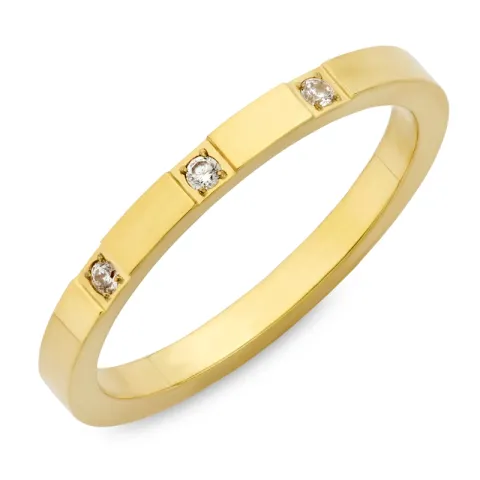Wasserfest Zirkon Ring aus vergoldetem Edelstahl - OCEANA