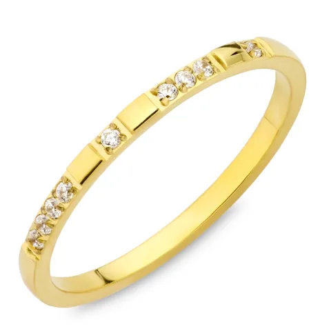 Wasserfest Zirkon Ring aus vergoldetem Edelstahl - OCEANA
