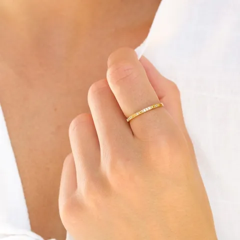 Wasserfest Zirkon Ring aus vergoldetem Edelstahl - OCEANA