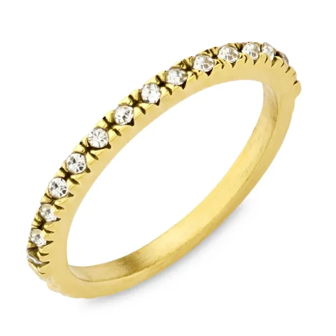 Wasserfest Zirkon Ring aus vergoldetem Edelstahl - OCEANA