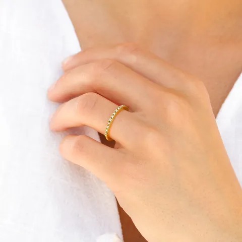 Wasserfest Zirkon Ring aus vergoldetem Edelstahl - OCEANA